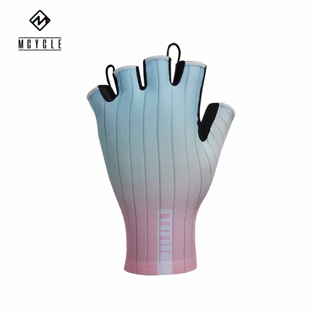 Mcycle - Guante Corto Ms002 Celeste Rosado Talla M