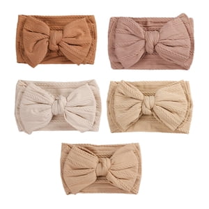 Bothyi - 5 Diademas Suaves Para Bebé, Lazo Para El Pelo, Tejido Encantador Para Uso Diario, Lazo De Doble Capa Para Niños Recién Nacidos