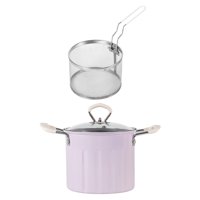 Magideal - Sartén Profunda Con Asa, Sartén De Cocina, Olla Para Freír Tempura Japonesa Desmontable Para Patatas Fritas Al Aire Libre, Pescado Seco, Patatas Violeta