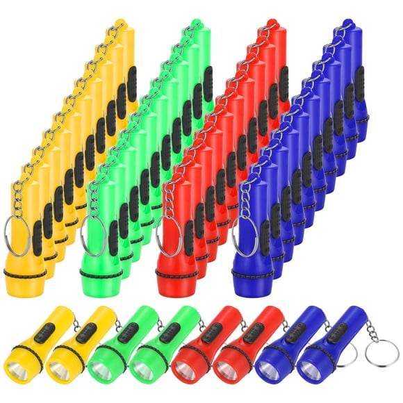 Linterna Boao Mini LED para Llavero - Pack de 48 (Colores Vibrantes)