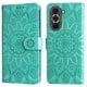 thumbnail image 1 of Funda tipo cartera FOXDOCK para Huawei Nova 10 Pro , diseño girasol en relieve, cuero PU, cierre magnético, soporte y tarjetero, 1 of 5