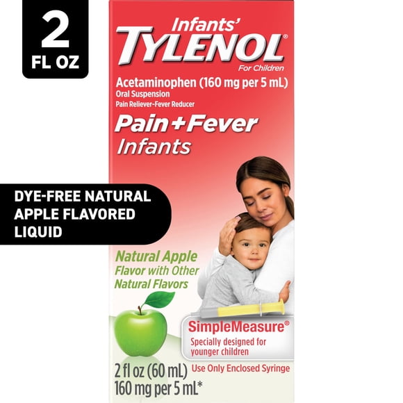 Tylenol Infants 60 mL Acetaminofeno 160 mg/5 mL Sin colorantes