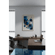 thumbnail image 3 of Cuadro Abstracto Moderno Azul y Dorado 50x70cm, 3 of 3