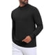 thumbnail image 4 of Suéter de Cuello Alto Simulado de Hombre con Costillas Manga Larga Pulóver Suéteres Casuales S Negro, 4 of 6