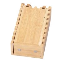 Bothyi - Estuche Rodante De Madera De Dados De Bambú Para Jugadores De Juegos De Rol De Juegos De Mesa Jagged