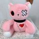 thumbnail image 1 of Muñeco de peluche de gato de punto gótico, juguete de peluche de gatito de retazos de estilo oscuro, figura de peluche de gato emo suave for decoración de habitación y regalos navideños, 1 of 2