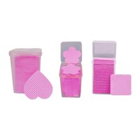 Magideal - 600 Almohadillas Para Uñas De Tela No Tejida, Absorbentes, Portátiles, Suaves, Para Quitar Esmalte, Limpieza De Uñas Para Proyectos De Belleza Y Decor Rosa Rojo