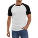 thumbnail image 1 of INSPIRE CHIC Camiseta de Hombre Raglán Manga Corta Cuello Redondo Casual Camisetas de Béisbol L Blanco, 1 of 6