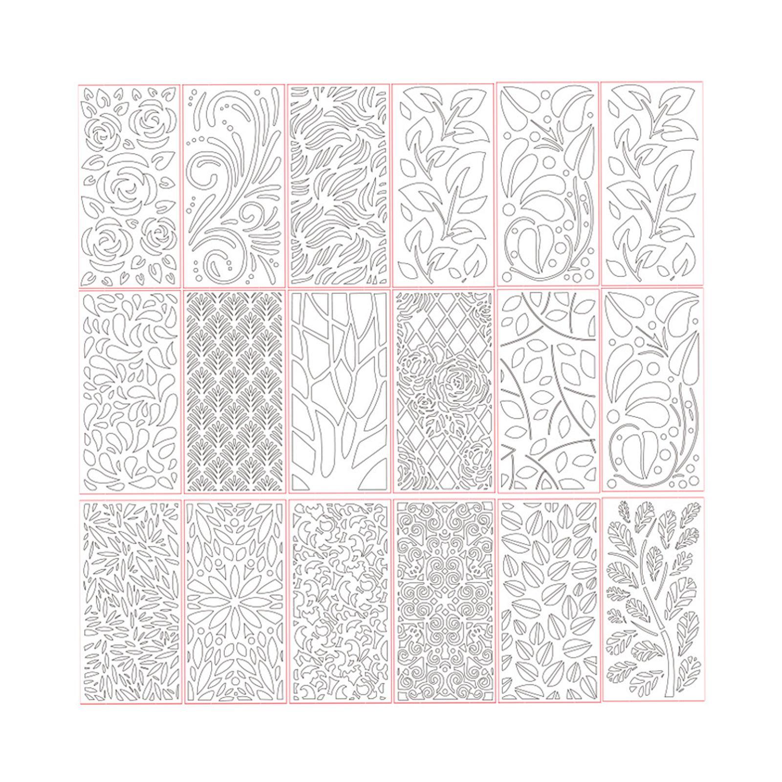 Bothyi - 18 Plantillas Para Pintar Sobre Madera Para Proyectos De Arte, Decoración Del Hogar Y Bricolaje.