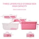 thumbnail image 2 of Caja organizadora TERGOO de tres capas con 2 bandejas, color rosa, 2 of 6
