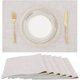 thumbnail image 1 of homing Faux Cotton Linen Placemats Set of 6, Cloth Dining Table, 1 of 3