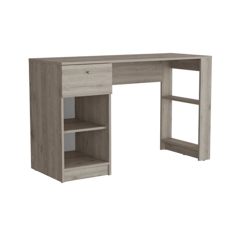 Fm Furniture - Escritorio Melamina 1 Cajon 75,6X120,2X47,3 Cm Gris