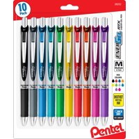 Bolígrafos Pentel Energel Rtx De 0,7 Mm, Punta Mediana, Paquete De 10 Unidades, Varios