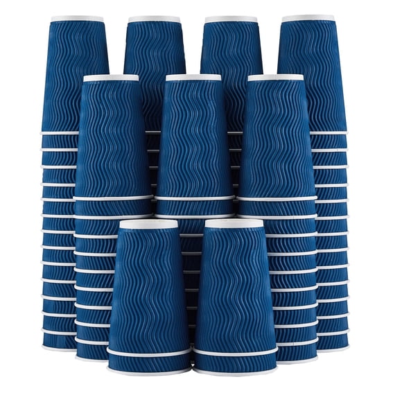 Vasos de café desechables Lamosi 16 oz (480 ml), paquete de 90