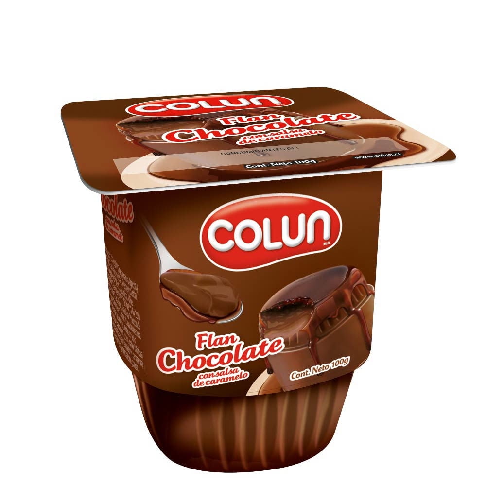 Flan Chocolate Postre 100 g Colun