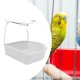 thumbnail image 4 of Caja De Baño Para Pájaros, Bañera Reutilizable Para Loros Enjaulados, Para Periquito, Periquito, Canario, Color Blanco, 4 of 4