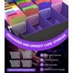 thumbnail image 4 of Caja de almacenamiento para tarjetas coleccionables MoKo 3000+ MTG con separadores, color negro y morado, 4 of 8