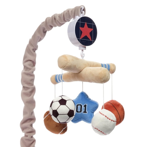 Móvil musical para cuna de bebé Lambs & Ivy Sports