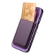 thumbnail image 3 of Funda de Cuero Magnética con Tarjetero para iPhone 15 Plus Cubierta Delgada Morado, 3 of 5