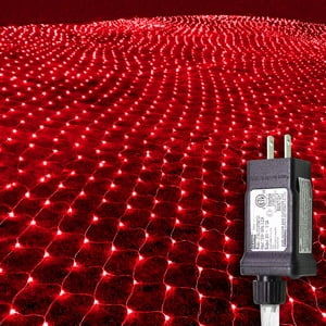 Luces De Red Navideñas Yaozhou 264 Led Rojas De 3 X 2 M Para Exteriores