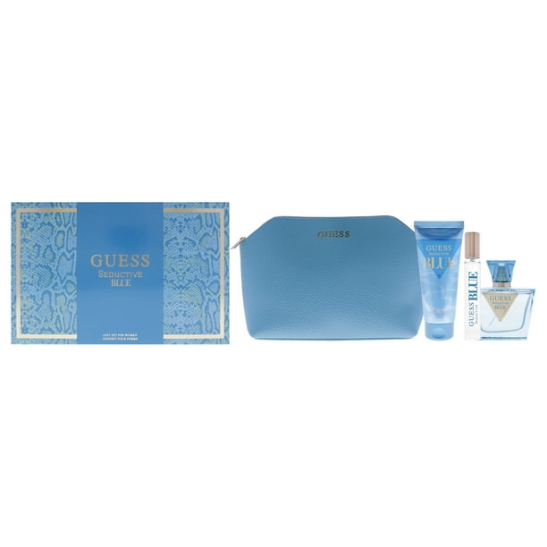 Guess Seductor Azul de Guess para Mujer - Set de Regalo EDT Spray, Loción Corporal, EDT Spray, Bolsa