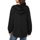 thumbnail image 3 of INSPIRE CHIC Sudadera de Maternidad con Capucha de Manga Larga Henley Snap Otoño Invierno Tops de Embarazo Postparto 2XL Negro, 3 of 6