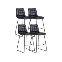 Habita2 Chile - Pack 4 Taburete Cuero Blacky