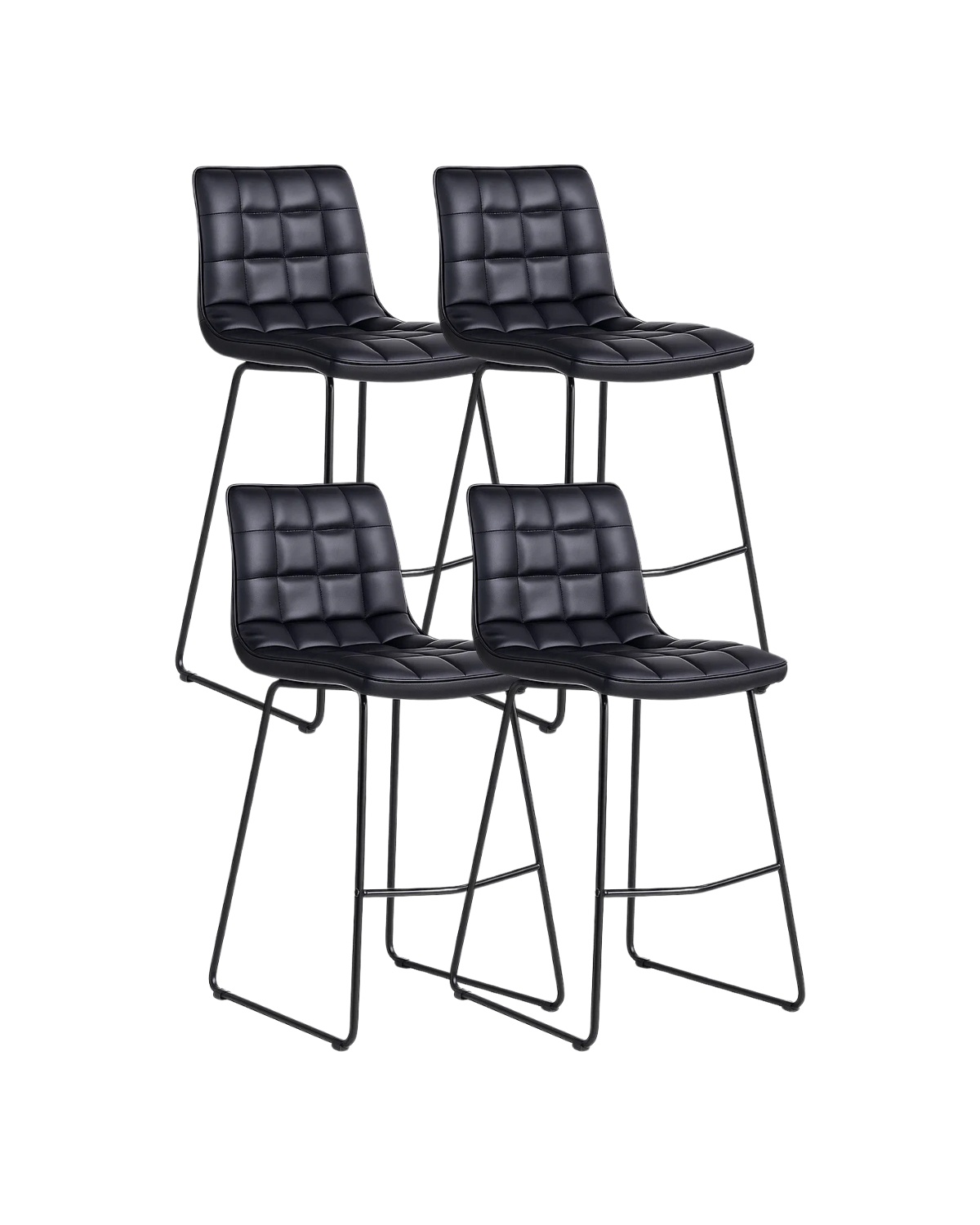 Habita2 Chile - Pack 4 Taburete Cuero Blacky