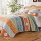 thumbnail image 1 of Set de colcha Greenland Home Carlie Modern Floral Reversible, 1 of 8