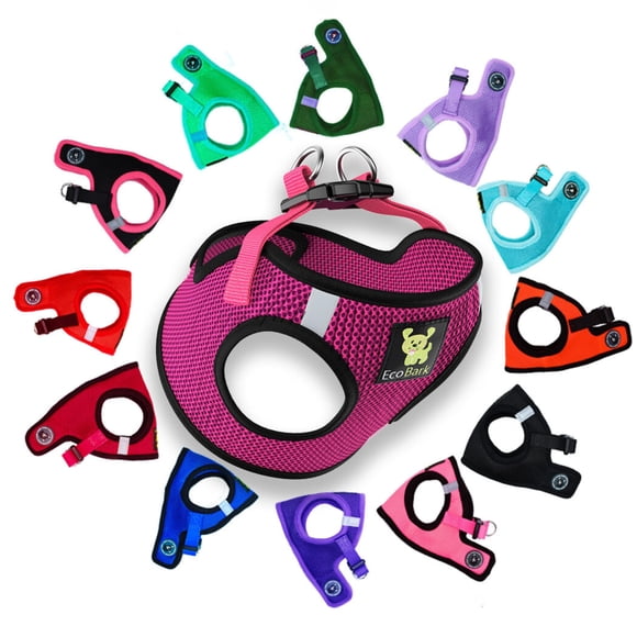 Arnés para perros EcoBark Step-in, taza de té reflectante XXXS, fucsia