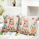 thumbnail image 2 of REGALWOVEN Felices Pascuas Funda de Cojín de Conejo Juego de 2 Decoración Floral de Casa de Campo para Sofá Sofá Flor-3 18" x 18", 2 of 6