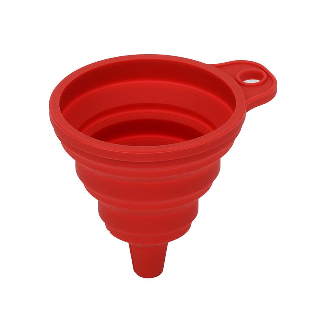 Fiocias - Embudo De Cocina Pequeño Flexible Para Polvo Líquido Proteína Polvo Sin Bpa Rojo