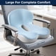 thumbnail image 2 of Cojín de asiento SSPATIOS en forma de L de espuma viscoelástica para aliviar el coxis, 2 of 8
