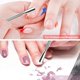 thumbnail image 3 of Juego de 4 piezas de acero inoxidable de doble cara Krisp Beauty Cuticle Pusher, 3 of 6