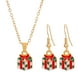 thumbnail image 3 of Conjunto De Collar Y Aretes Navideños, Joyería Navideña Para Caja De Regalo Festiva De San Valentín, 3 of 5