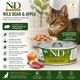 thumbnail image 2 of N&D Prime Wild Boar & Apple Alimento Húmedo para Gatos Adultos Lata 70 g, 2 of 5