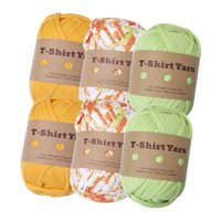 Magideal - 6 Piezas De Hilo De Tejer Tela Hilo De Espagueti Poliéster Suave 98Ft Hilo De Alfombra Hilo De Camiseta Para Tirar Alfombra Hacer Manta Cestas Bufanda Conjunto B