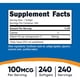 thumbnail image 2 of Vitamina K2 MK7 Nutricost 100mcg 240 Cápsulas Sin Gluten, 2 of 3