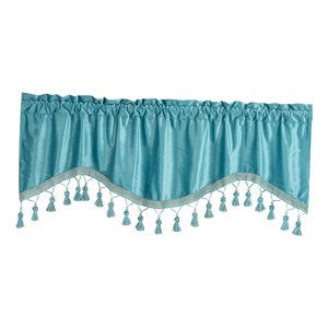 Magideal - Cortina De Ventana De Bolsillo Para Barra, Cortinas De Ventana Pequeña, Cenefa, Tratamientos De Ventana Pequeña Transpirable, Cortinas De Nivel Corto Azul