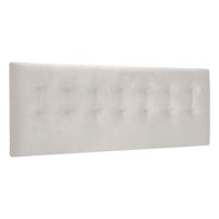 Bodevir - Respaldo Botone Felpa 2 Plazas Crudo