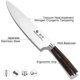 thumbnail image 2 of Cuchillo japonés de chef imarku de 8 pulgadas, 2 of 3