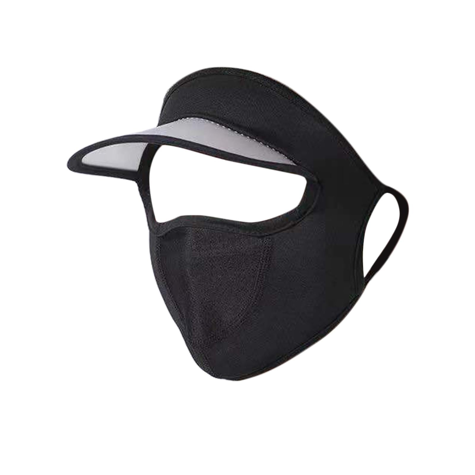 Magideal - Mascarilla Facial Para Mujer, Sombrero Para El Sol, Protección Solar De Seda, Visera Cómoda, Sombrero De Ala Ancha, Cubierta Facial Para Ciclismo, Esc Negro