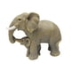 thumbnail image 4 of Figuras De Resina Esculturas Soporte De TV Adorno De Navidad Estatuas De Elefantes Para El Hogar Gris Amarillo 7x4x6in, 4 of 5
