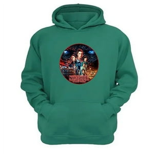Genérico - Polerón Canguro Stranger Things Verde Aguamarina Talla Xs Unisex