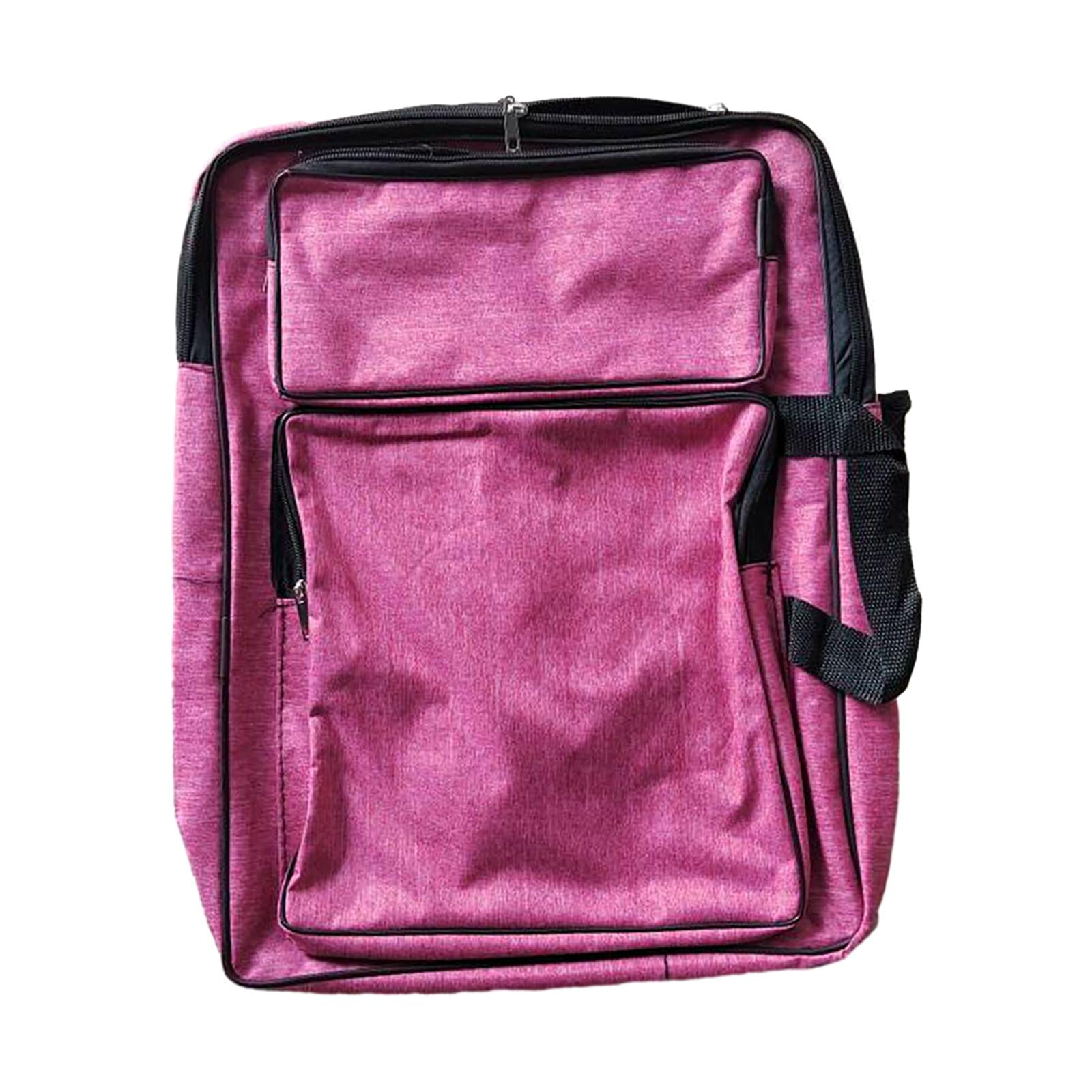 Magideal - Estuche De Cartera De Arte A3, Bolsa De Accesorios De Arte, Bolsa De Tablero De Dibujo, Obra De Arte Portátil Con Bolsillos, Bolsa De Boceto Con Asa, Rosa