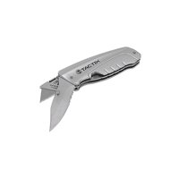 Tactix - Cuchillo Cartonero Y Navaja Dentada Plegable Gris