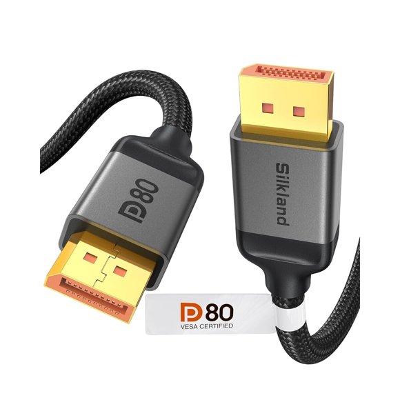 Cable DisplayPort Silkland 2.1 80Gbps 2M VESA Certificado