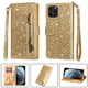 thumbnail image 1 of Funda para FOXDOCK Elegante funda iPhone 12 Pro/iPhone 12 Glitter con cremallera-Ideal para el uso diario, 1 of 5