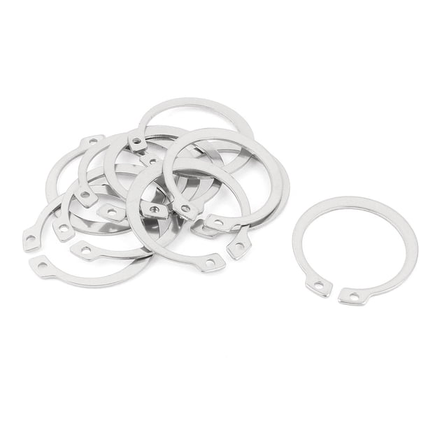 10 piezas de anillos de retención de eje de acero inoxidable 304 con clip externo de 35 mm