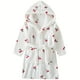 thumbnail image 1 of Girls Hooded Bathrobe Strawberry Pattern Flannel Soft Warm Pockets Belt Robe Pyjamas Sleepwear Kids Spring Clothes, 1 of 3